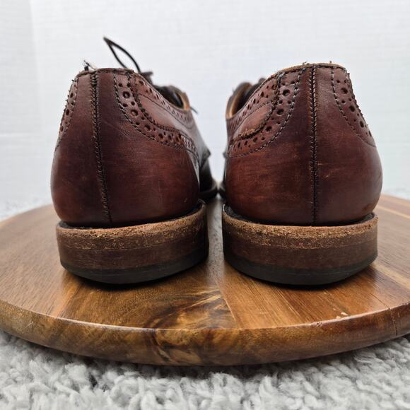 Allen Edmonds Mens 10D 6th Avenue Brown Leather Cap Toe Brogue Oxford Shoe 2026 main image 12